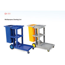 Multipurpose Cleaning Cart, Plastic Hand Push Cleaning Cart suitable for hotel restaurant school and so on